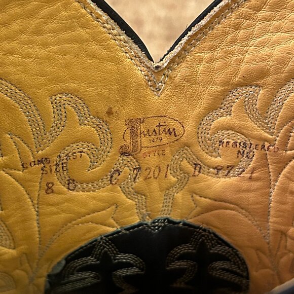 Vintage Justin Cowboy Boots Women's Size 8 - Picture 8 of 8